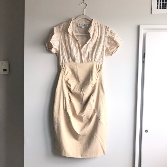 NWOT!!  Nicole Miller dress w. ruched bodice - Picture 1 of 7